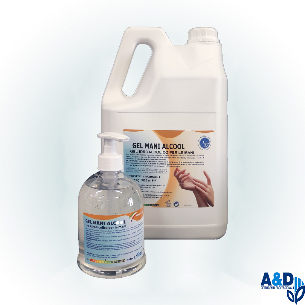 GEL IGIENIZZANTE MANI CON ALCOOL